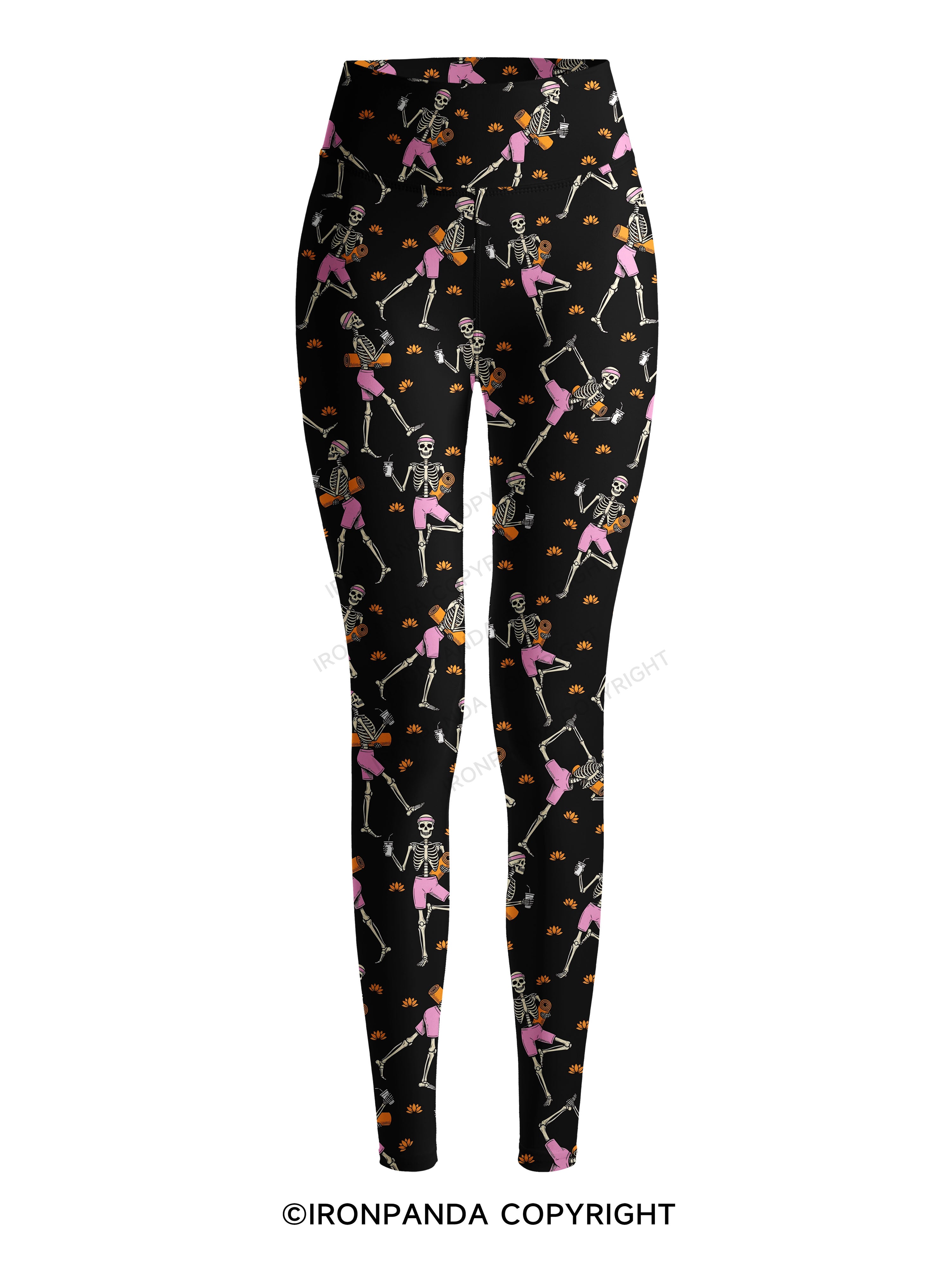 SKELETON YOGA FITNESS Printed Yoga Pants