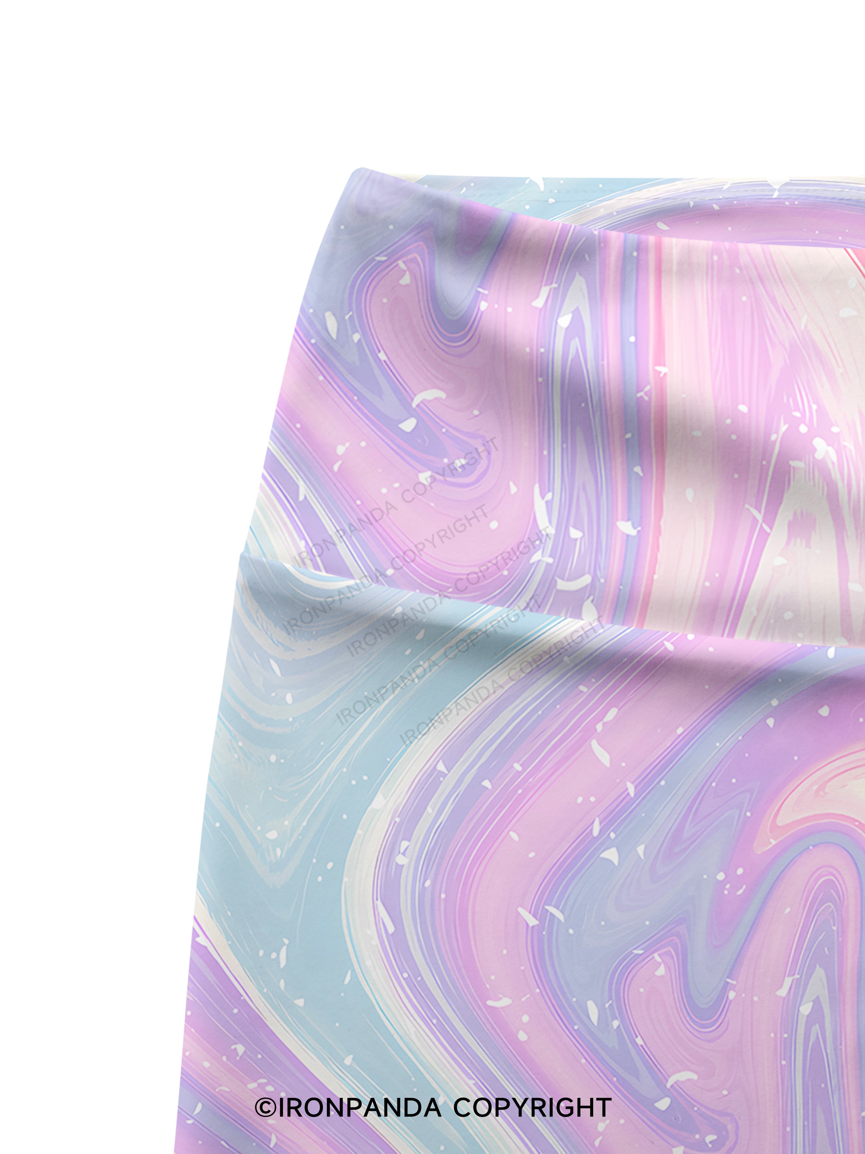 Speckled Pastel Swirl Printed Yoga Cycling Shorts