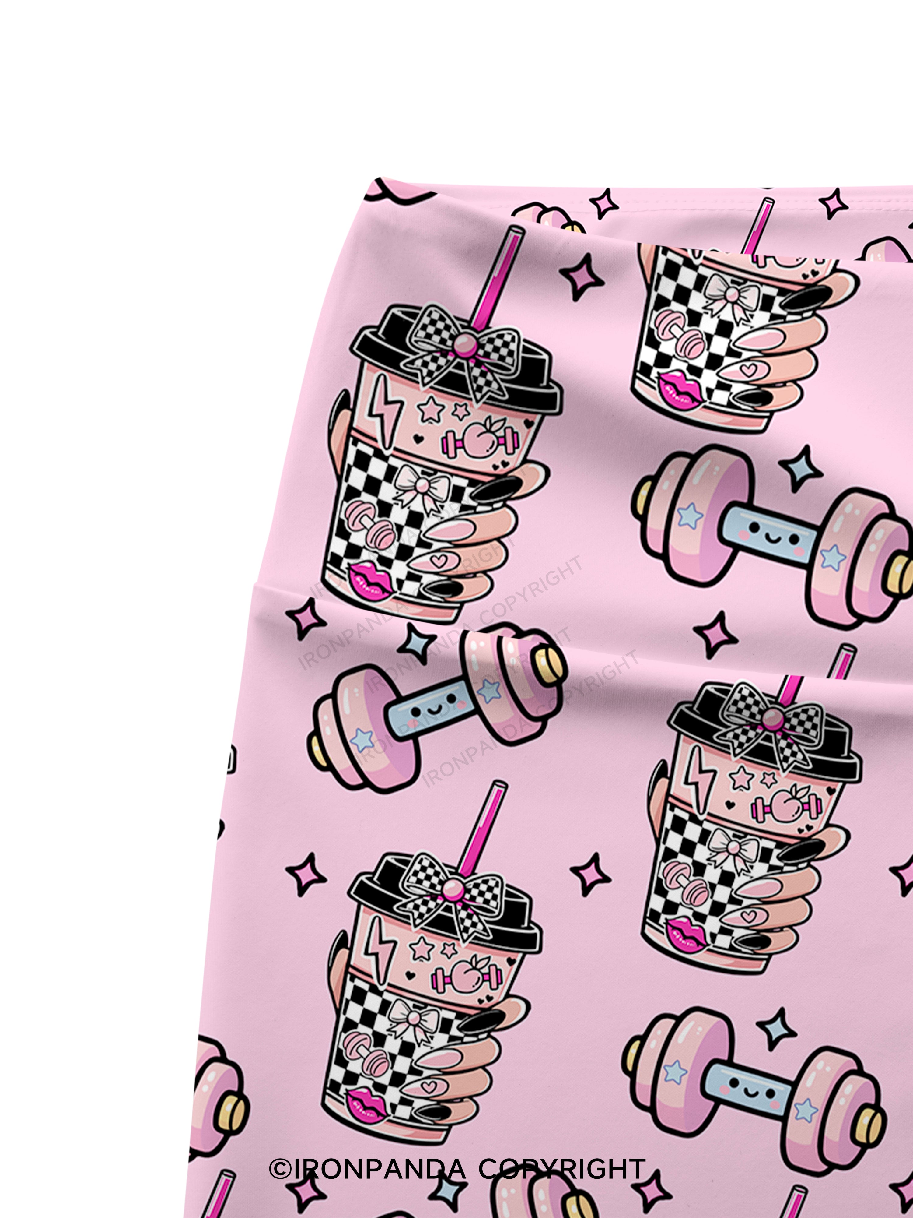 Coffee & Cute Lifts Printed Yoga Cycling Shorts