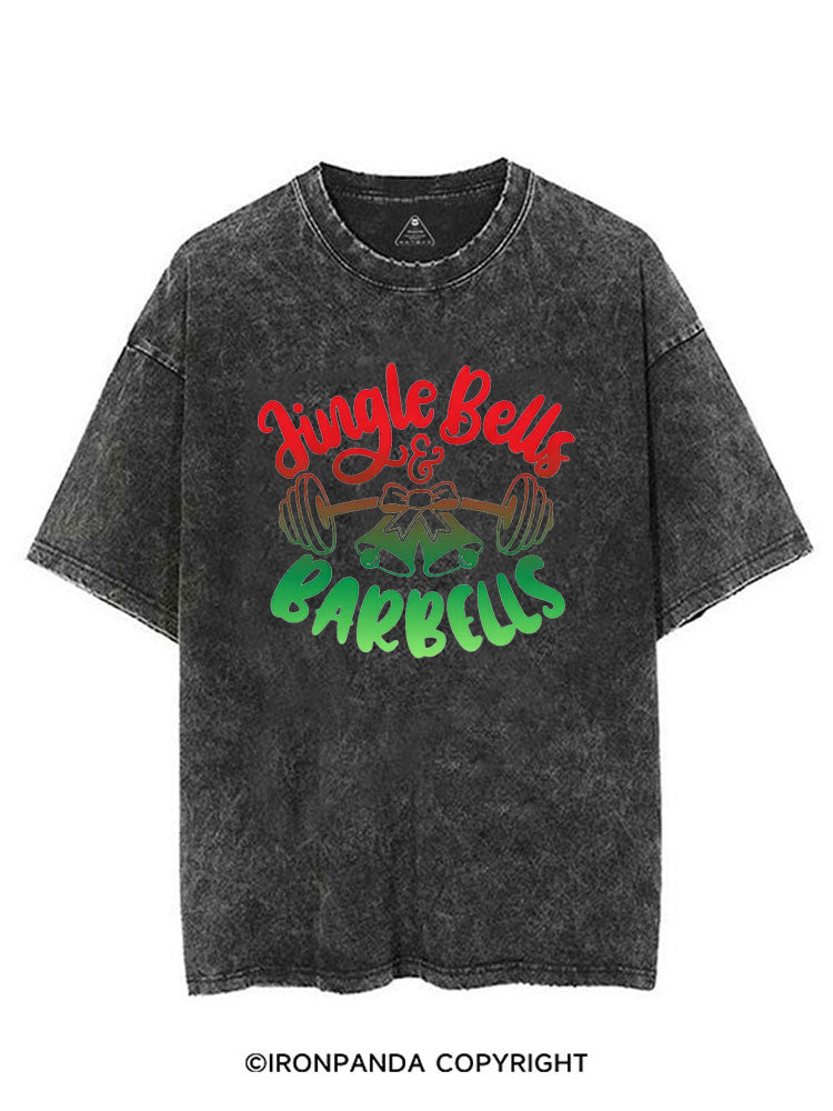 JINGLE BELLS & BARBELLS VINTAGE GYM SHIRT