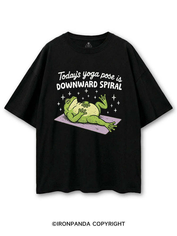 Today's Yoga Pose Is Downward Spiral Frog COTTON PUMP COVER