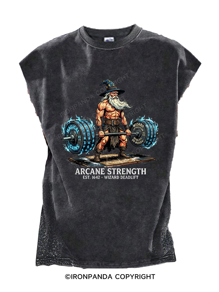 Out of Spells Wizard Lifting Cut Off Tank