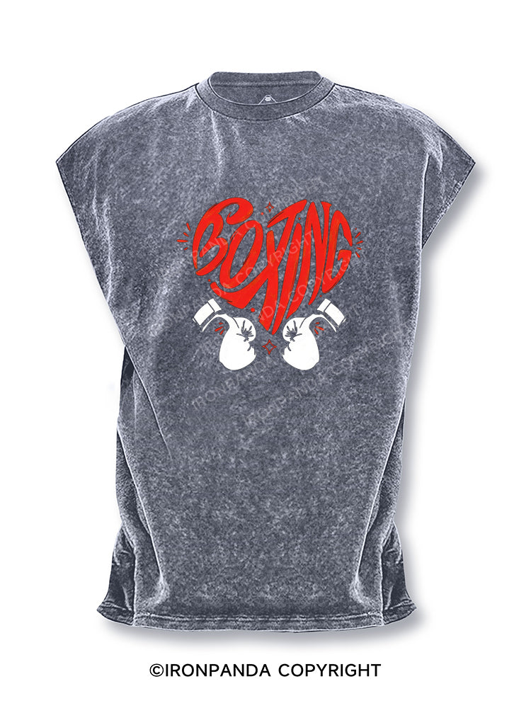 Boxing Gloves with Heart Cut Off Tank