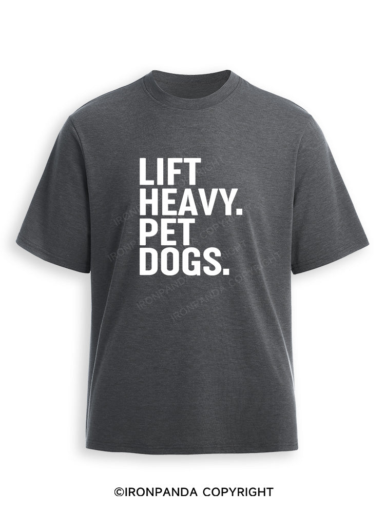 Lift Heavy Pet Dogs Ultra Soft Heather T-Shirt