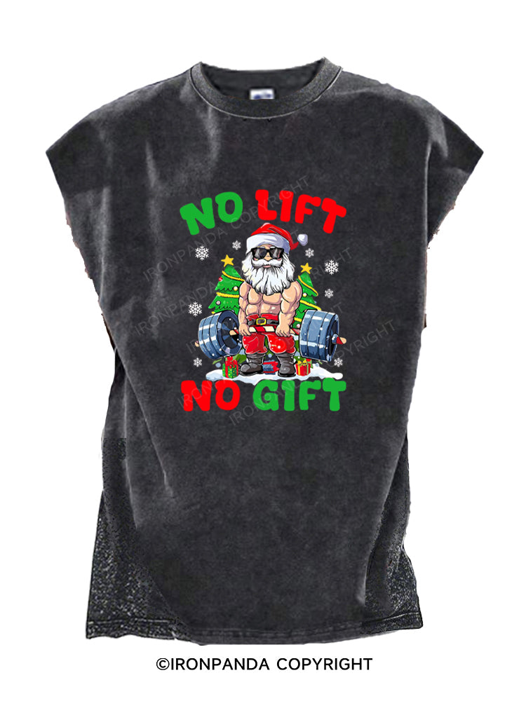 No Lift No Gift Santa Claus Cut Off Tank