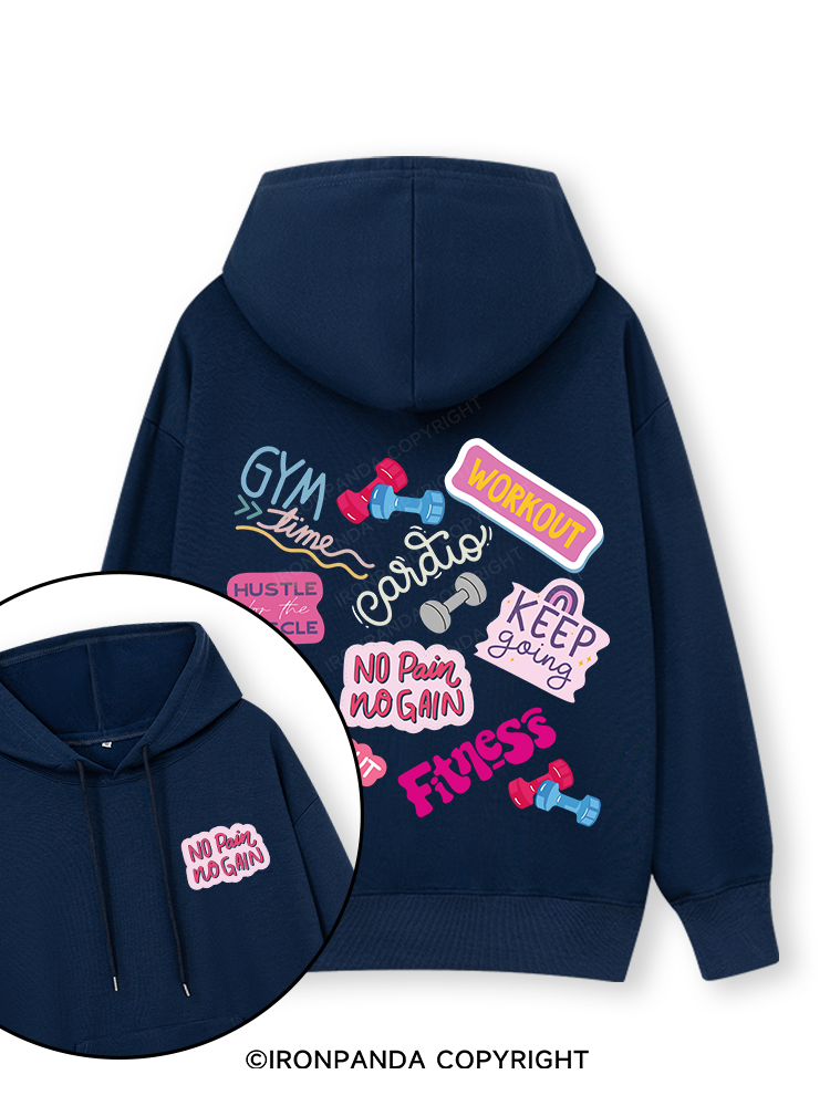 Colorful Fitness Double-Sided Printed Classic Gym Hoodie