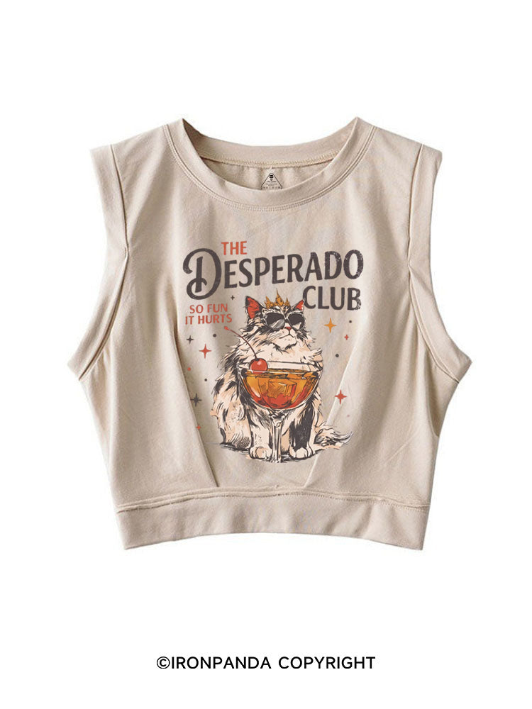 THE DESPERADO CLUB SO FUN IT HURTS SLEEVELESS CROP TOPS