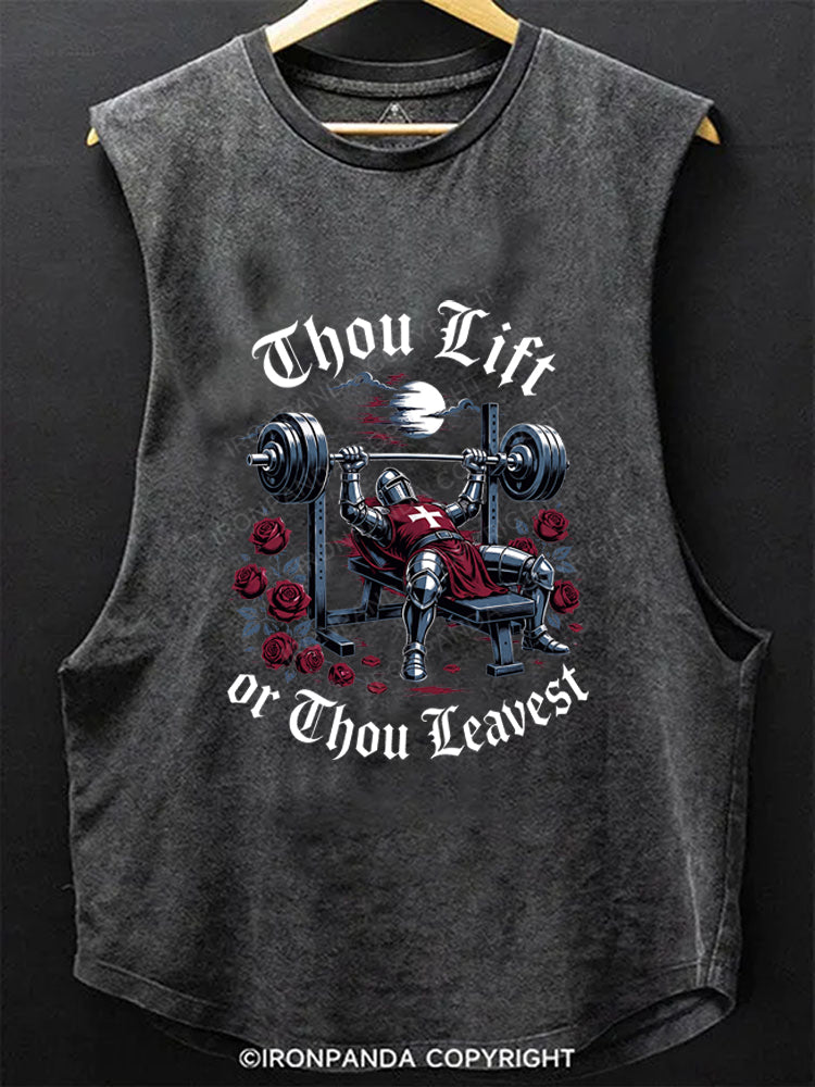Thou Lift or Thou Leavest Scoop Bottom Cotton Tank