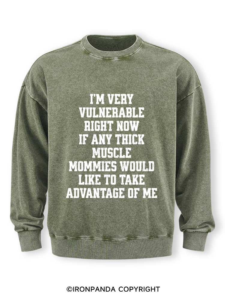 I'm very vulnerable right Washed Sweatshirt