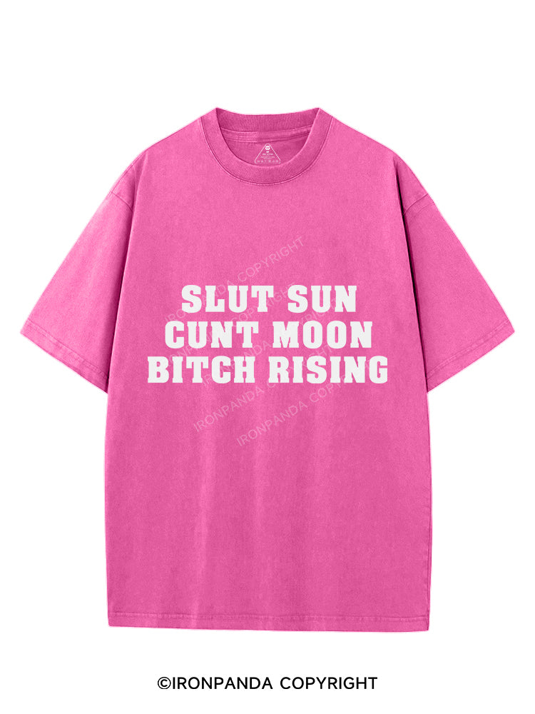 SLUT SUN CUNT MOON BITCH RISING VINTAGE GYM SHIRT