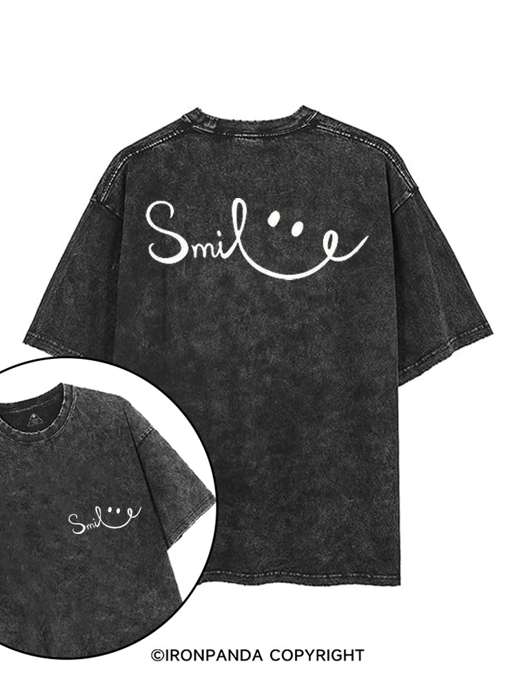 SMILE FUNNY GYM STYLE printed Gym Shirt
