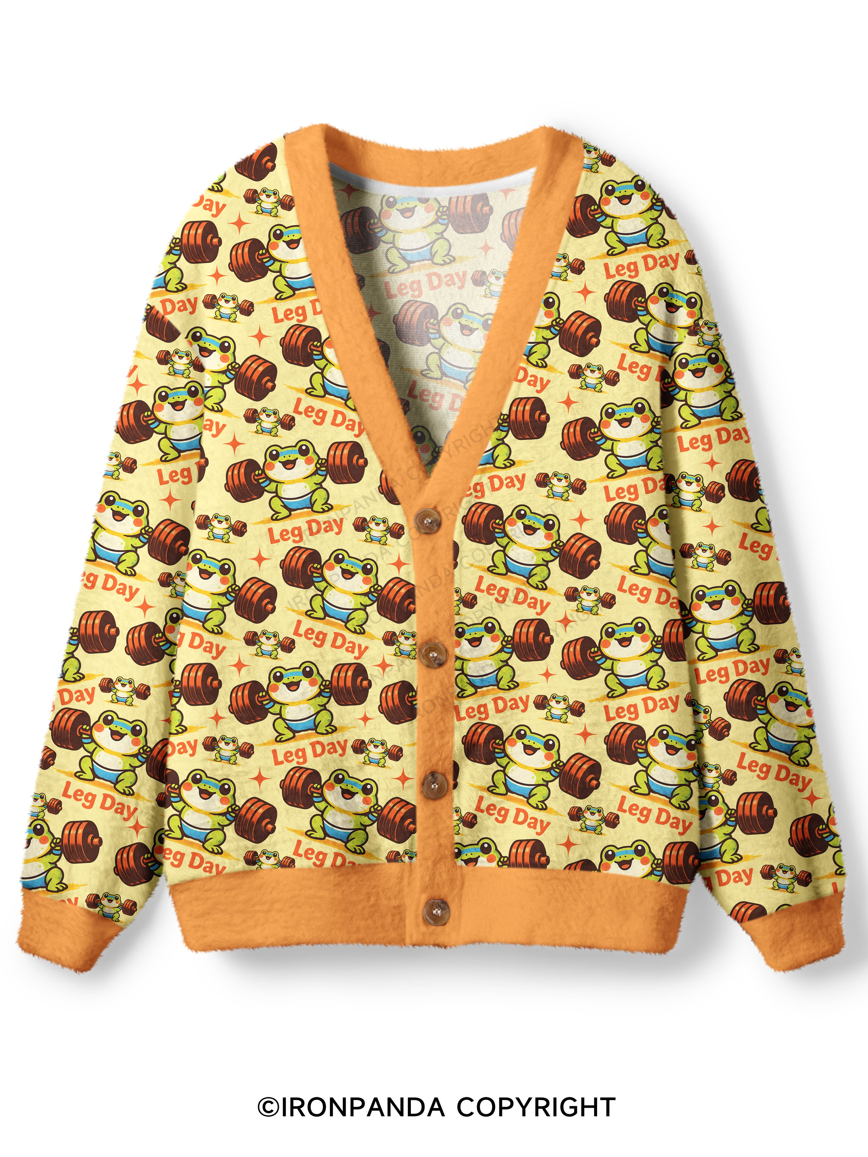 leg day Ugly Cardigan Sweater