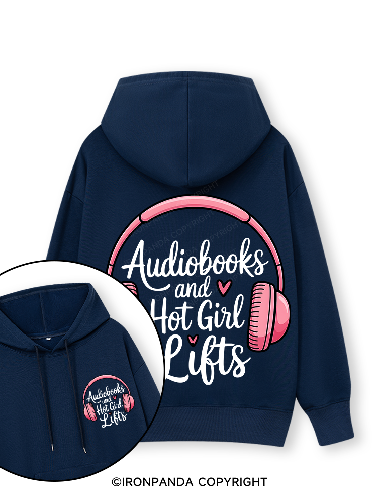 AUDIOBOOKS AND HOT GIRL LIFTS Double-Sided Printed Classic Gym Hoodie