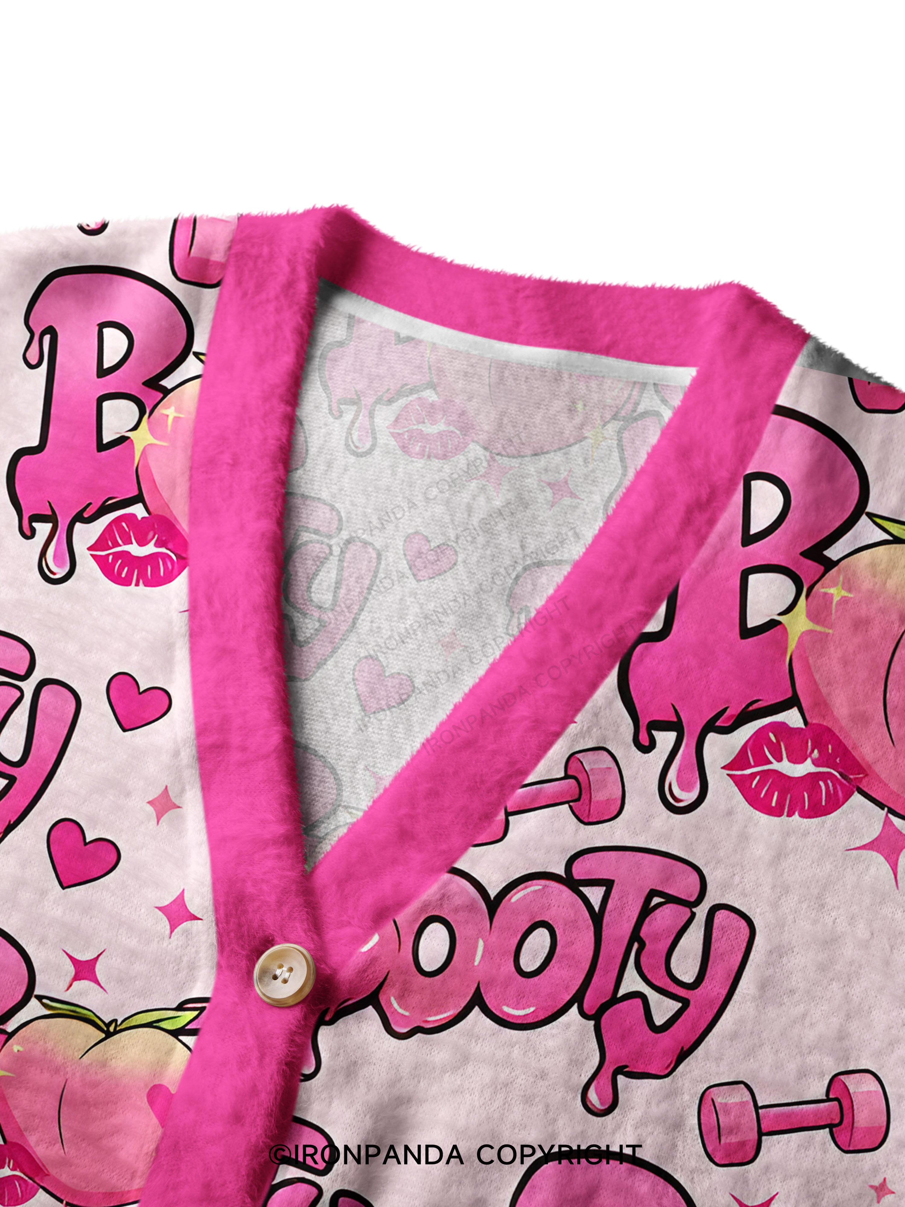 booty barbell Crop Ugly Cardigan Sweater