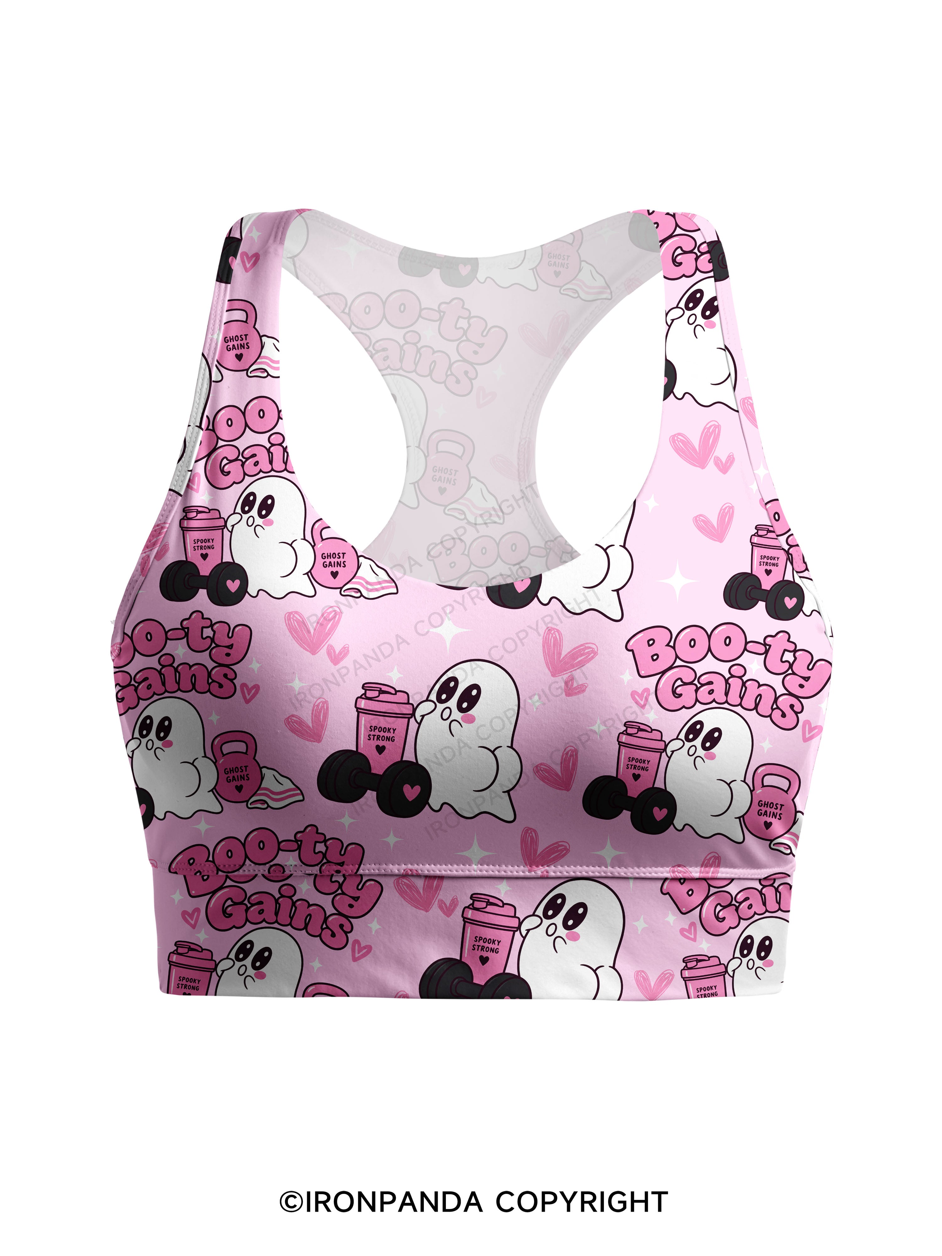 Boo-ty Gains Ghost Racerback Sports Bra