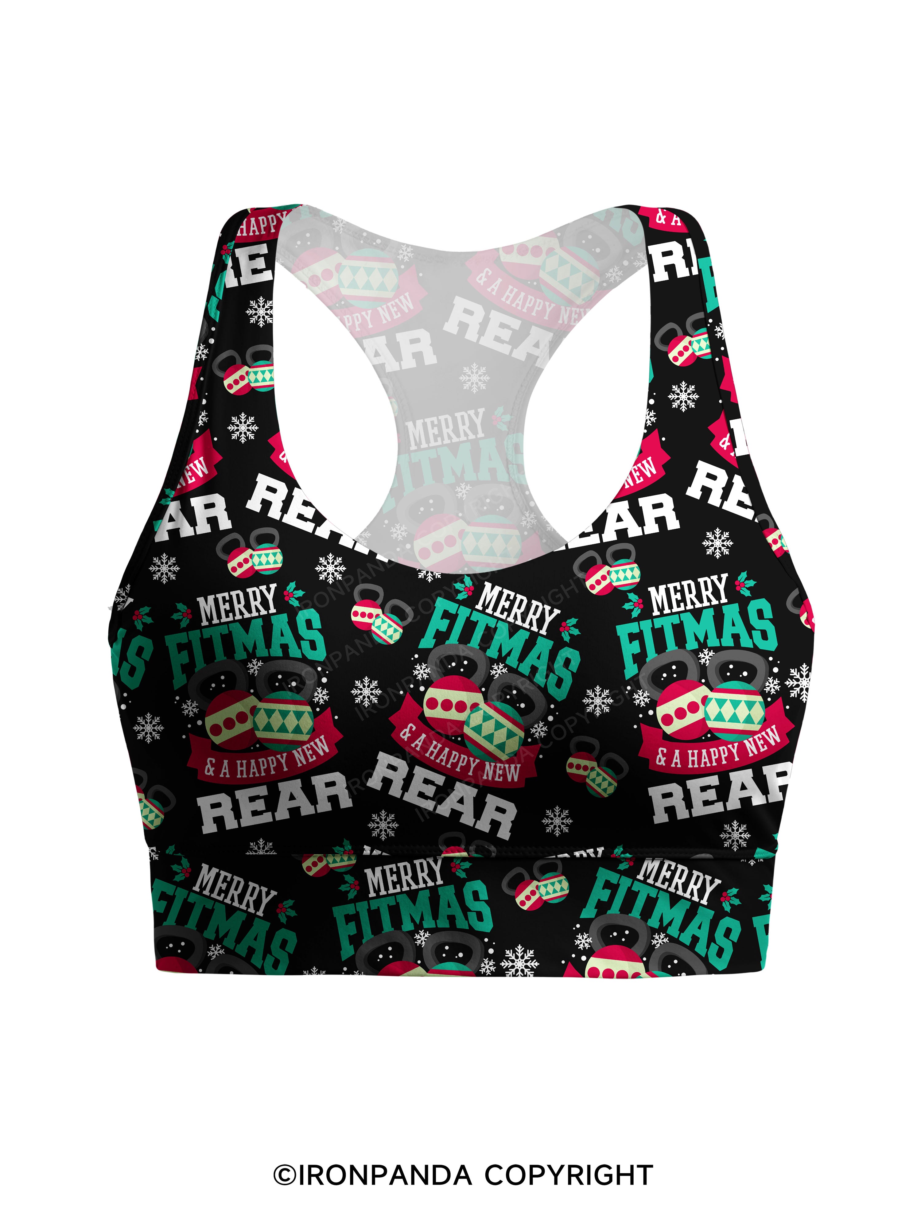 Merry Fitmas Racerback Sports Bra