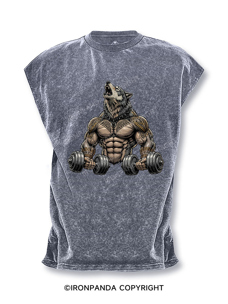 Alpha Wolf Dumbbell Cut Off Tank