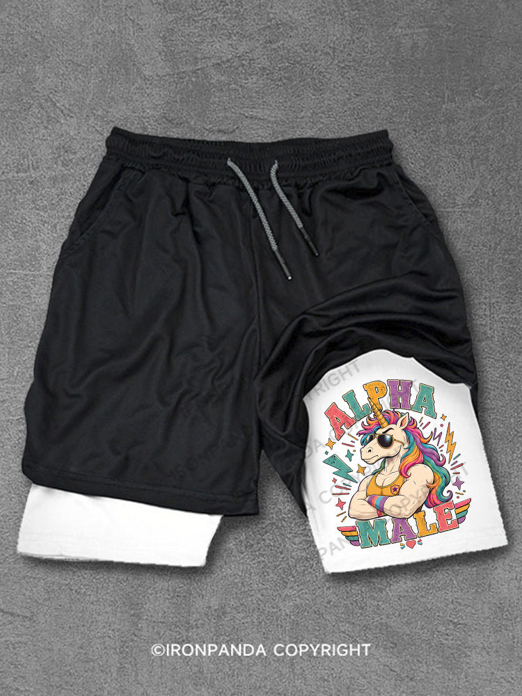 Alpha Male Unicorn Power Performance Training Shorts