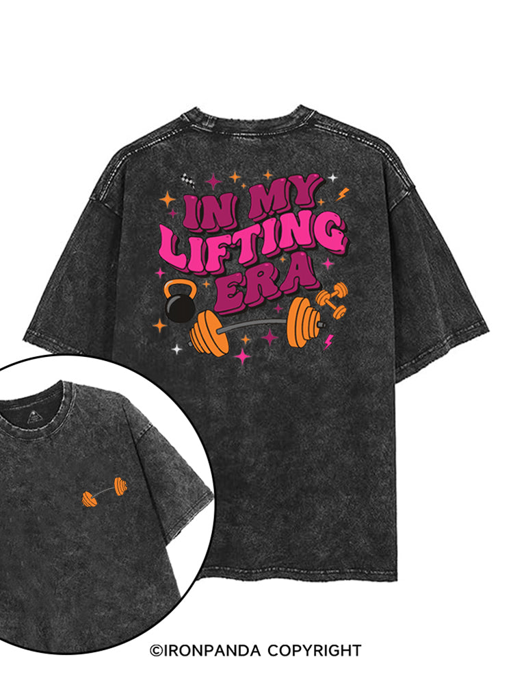 IN MY LIFTING ERA FITNESS GYM printed Gym Shirt