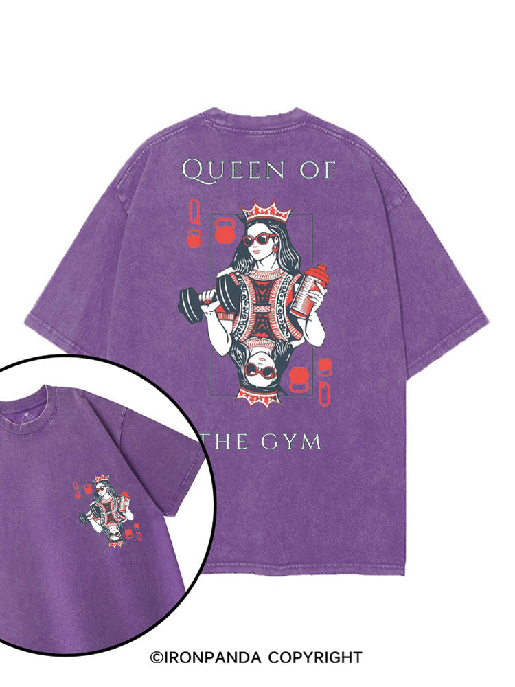 QUEEN OF THE GYM POKER printed Gym Shirt