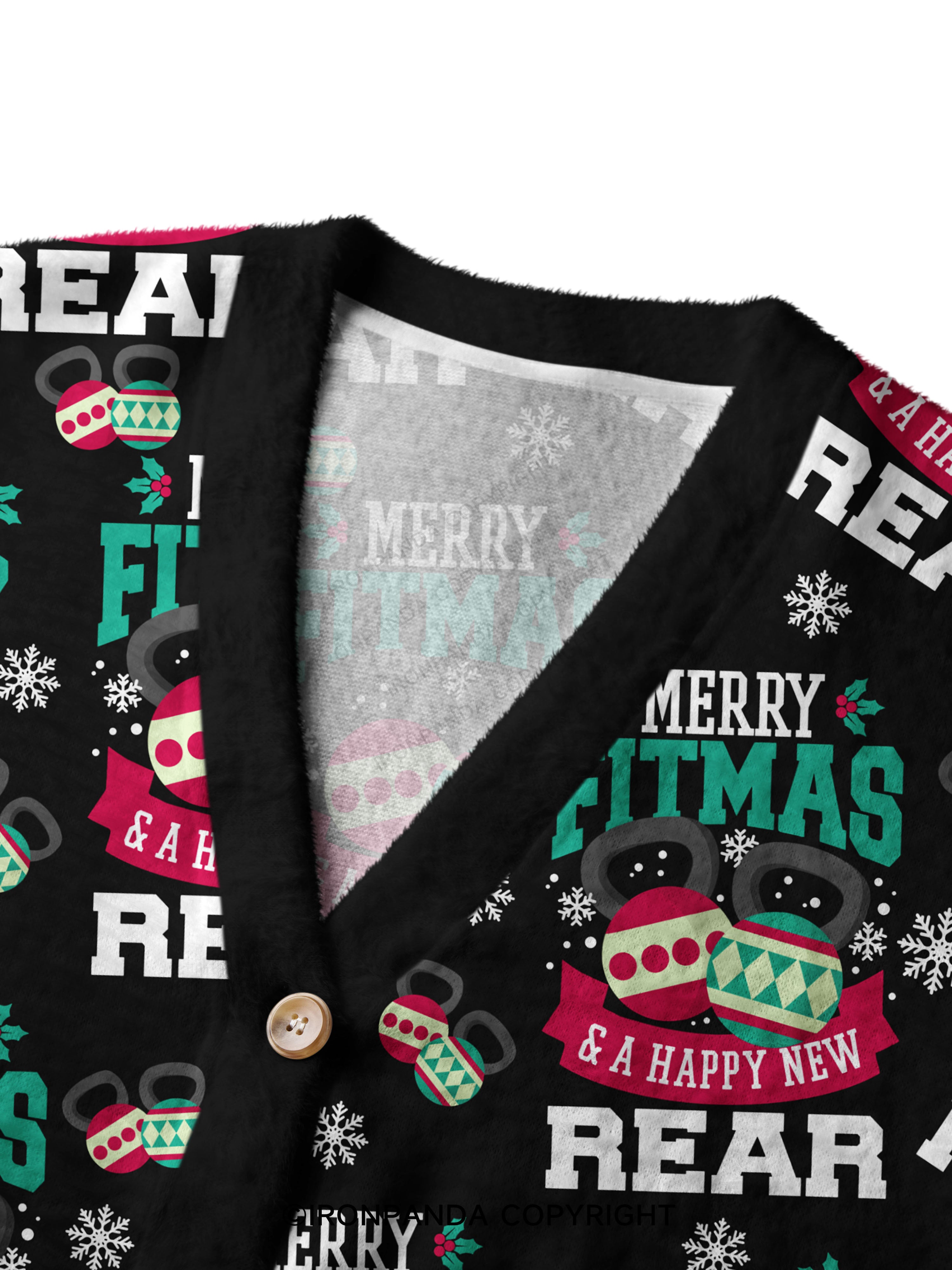 Merry Fitmas Ugly Cardigan Sweater