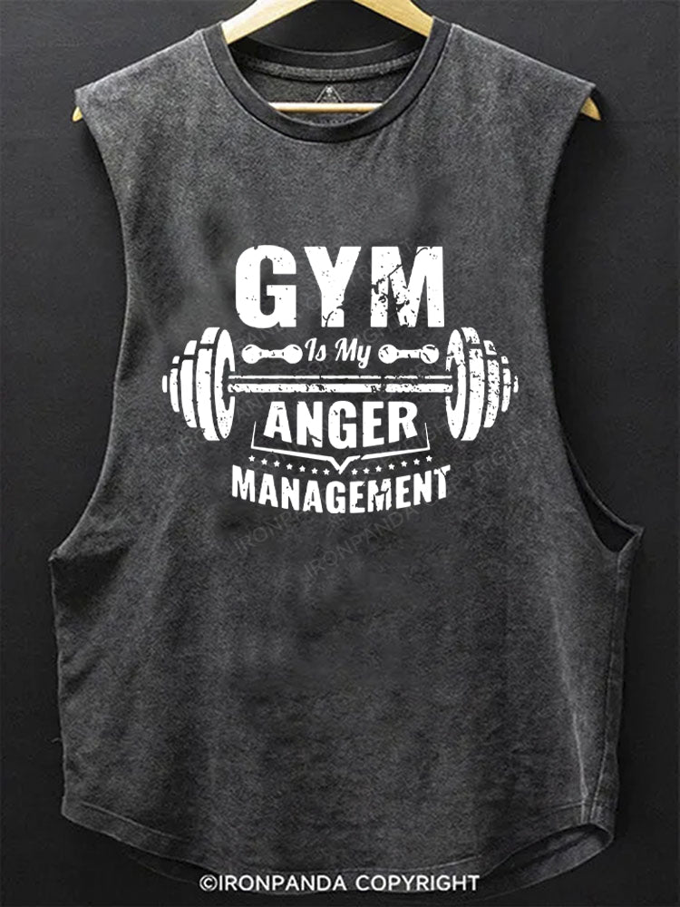 Gym Is My Anger Management Scoop Bottom Cotton Tank
