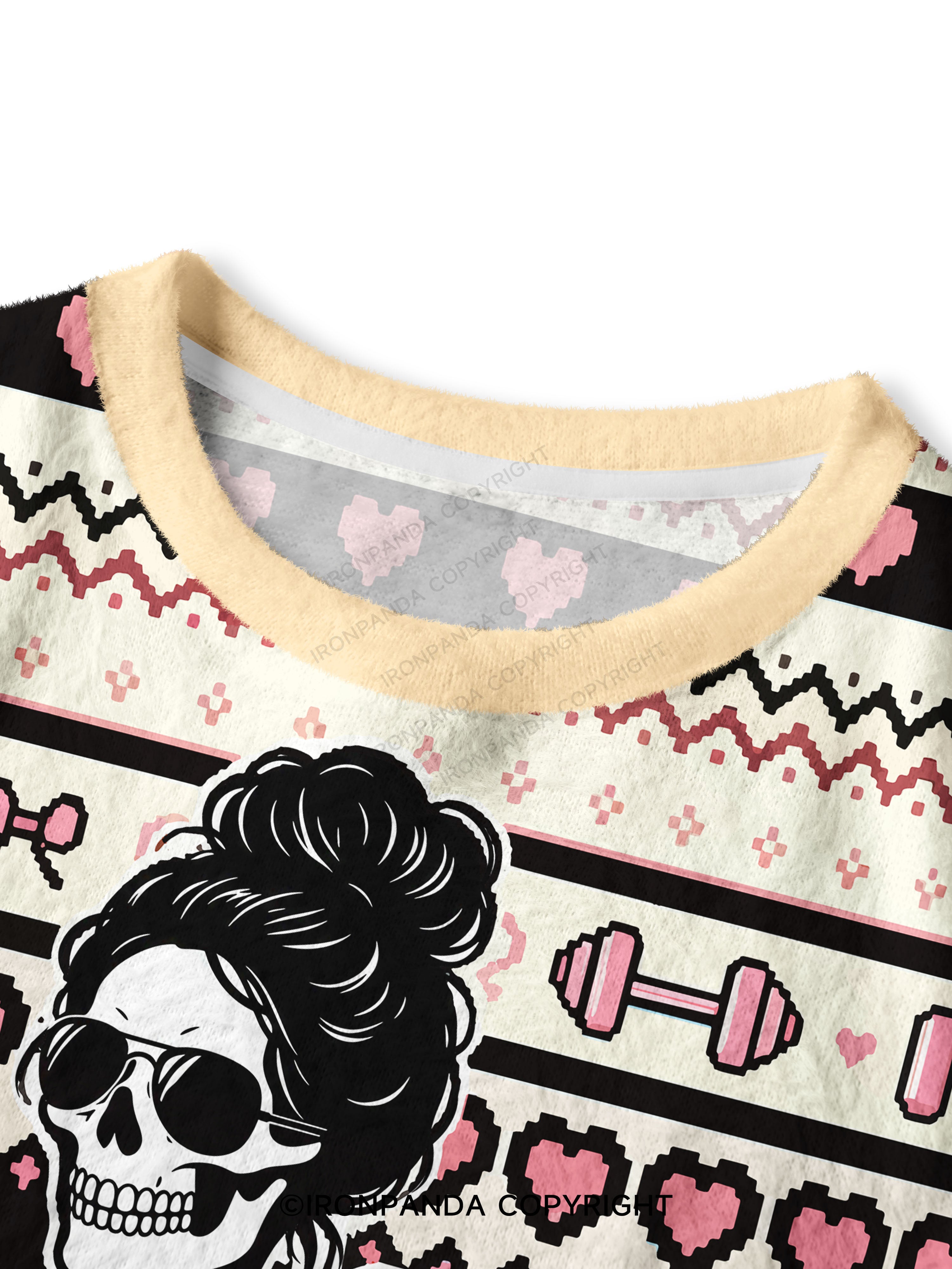 STRONG TO THE BONE Crop Ugly Sweater