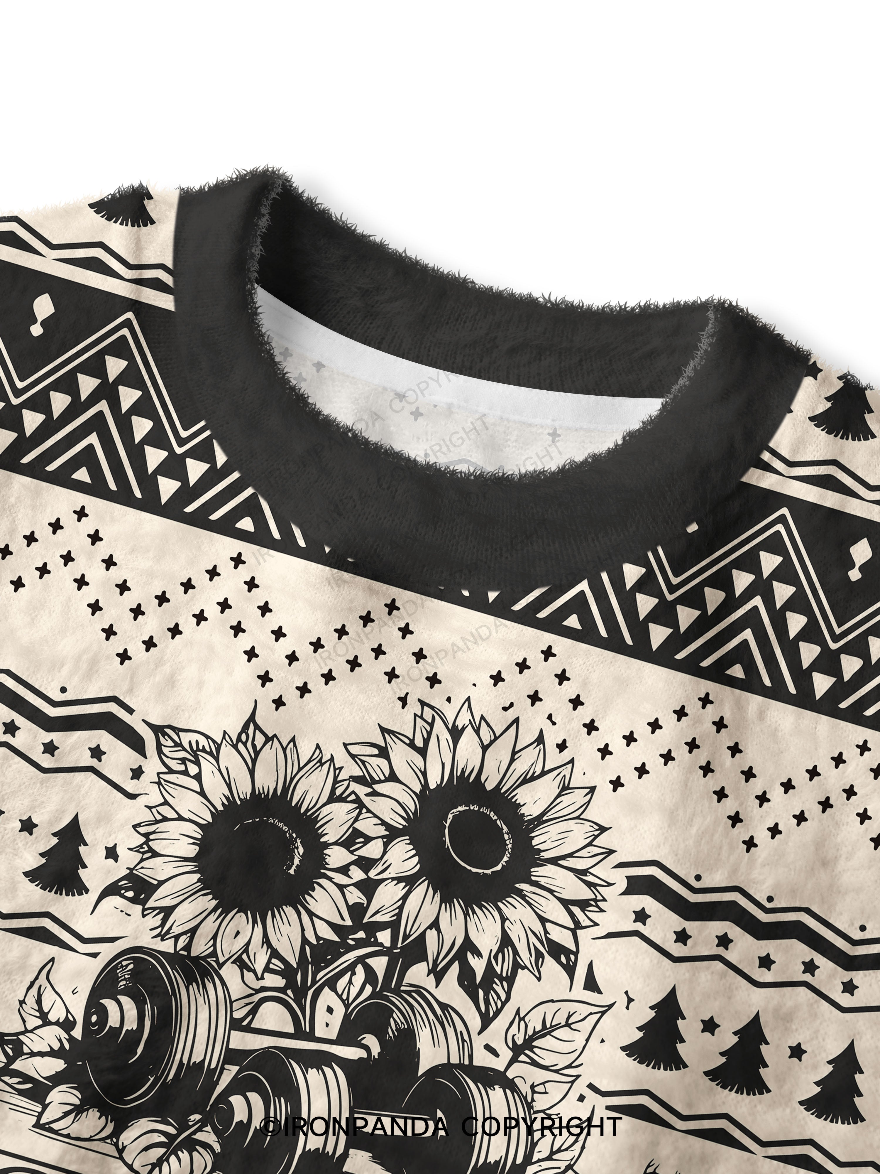 Greatness IS BUILT ONE REP AT A TIME Fuzzy Fleece Crop Sweater