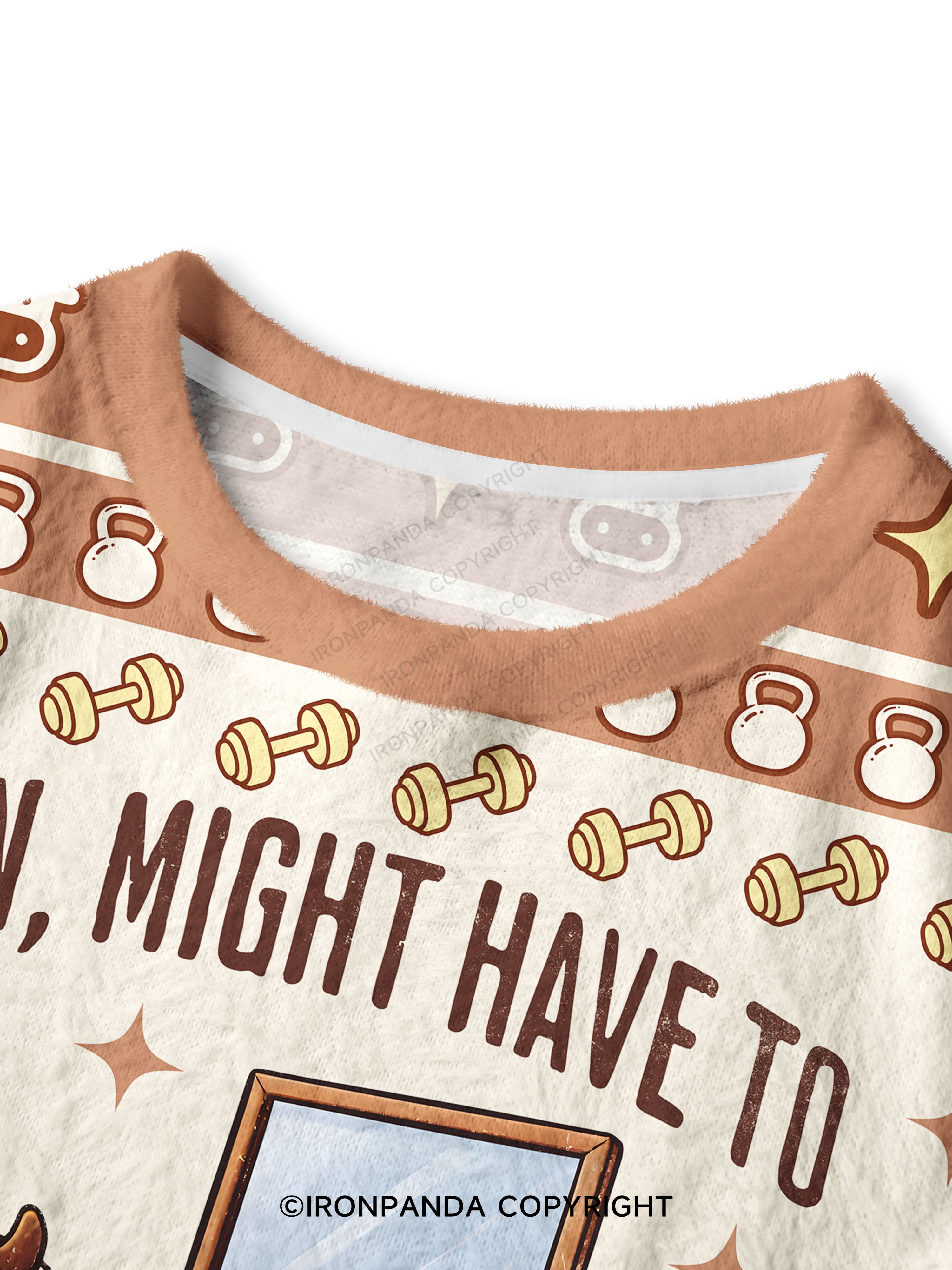 DAMN, MIGHT HAVE TO CALL IN THICC TODAY Crop Ugly Sweater