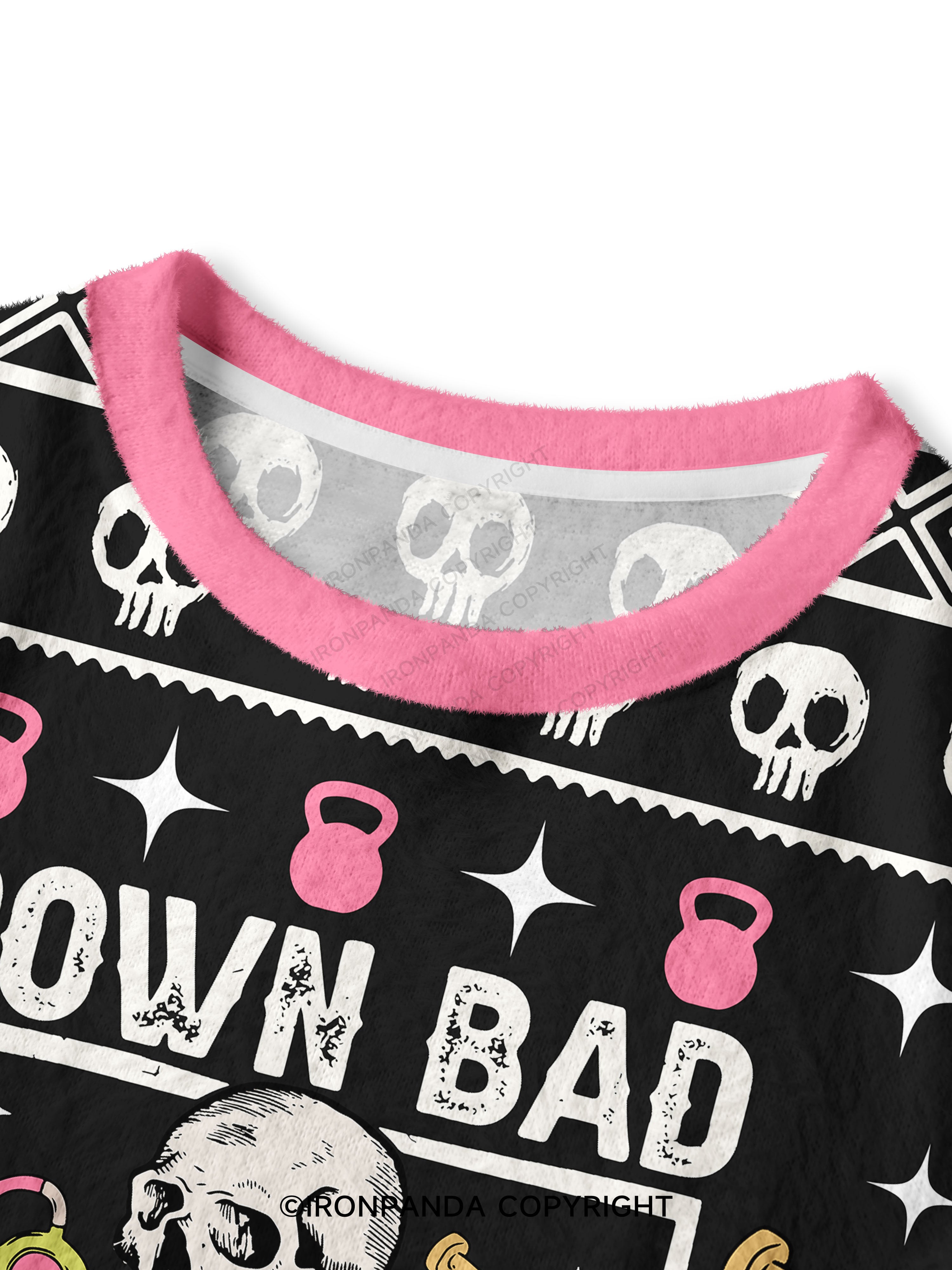 Down Bad Crying At The Gym Crop Ugly Sweater