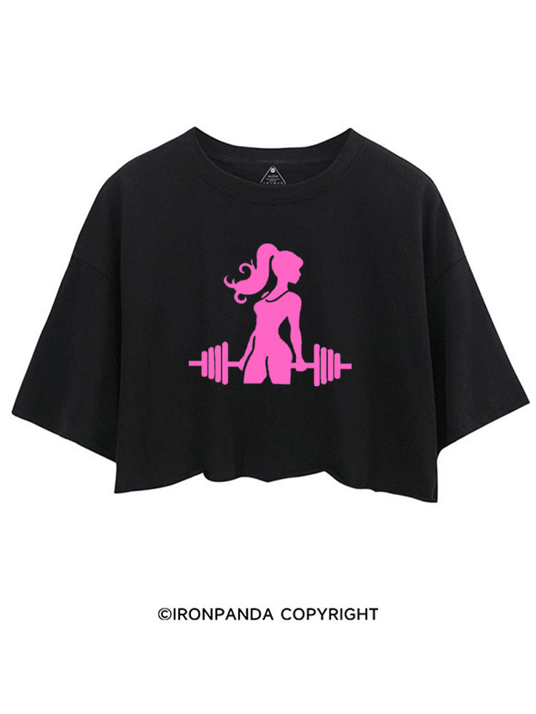 PINK POWERLIFT CROP TOPS
