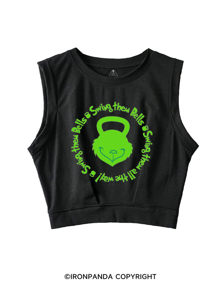 Swing them Bells, Swing them Bells, Swing them all the way SLEEVELESS CROP TOPS