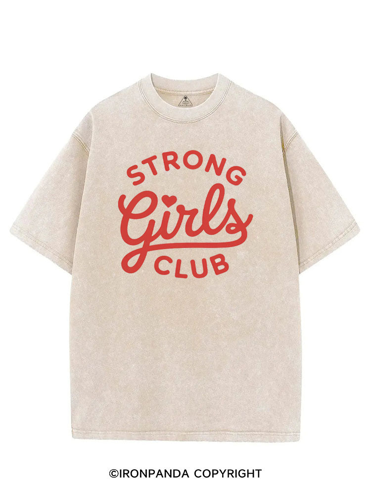 STRONG GIRLS CLUB POSITIVE GYM VIBE VINTAGE GYM SHIRT