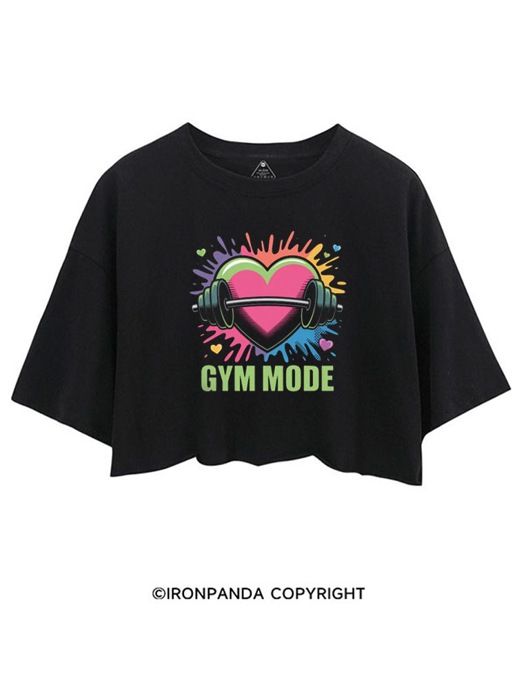 GYM MODE GYM LOVER CROP TOPS