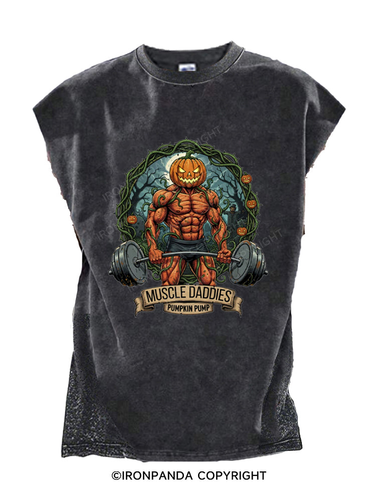 Pumpkin Pump Muscle Daddies Cut Off Tank