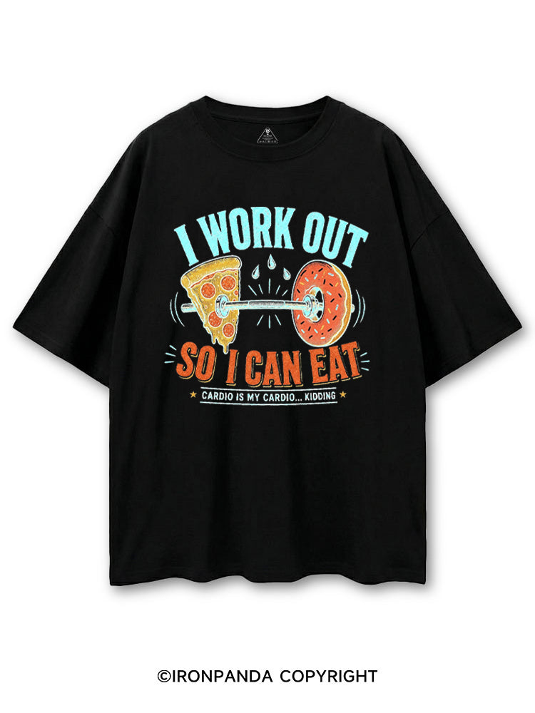 I WORK OUT SO I CAN EAT CARDIO IS MY CARDIO KIDDING COTTON PUMP COVER