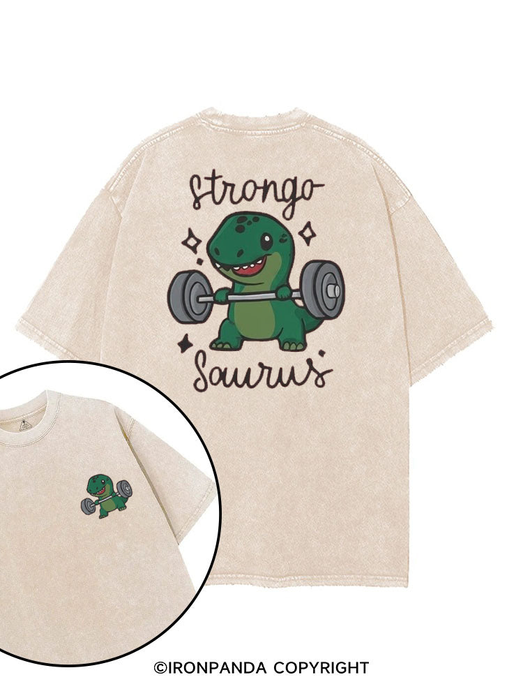 STRONGOSAURUS printed Gym Shirt