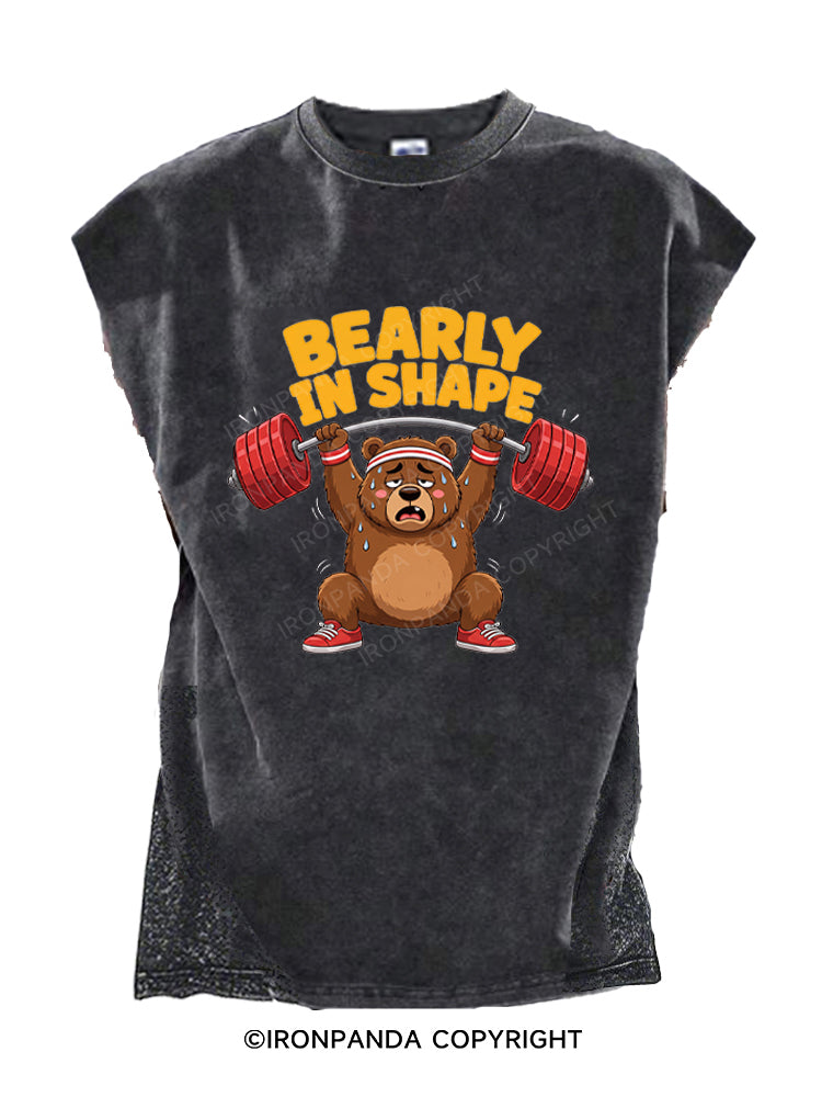Funny Bear Workout Bearly In Shape Cut Off Tank