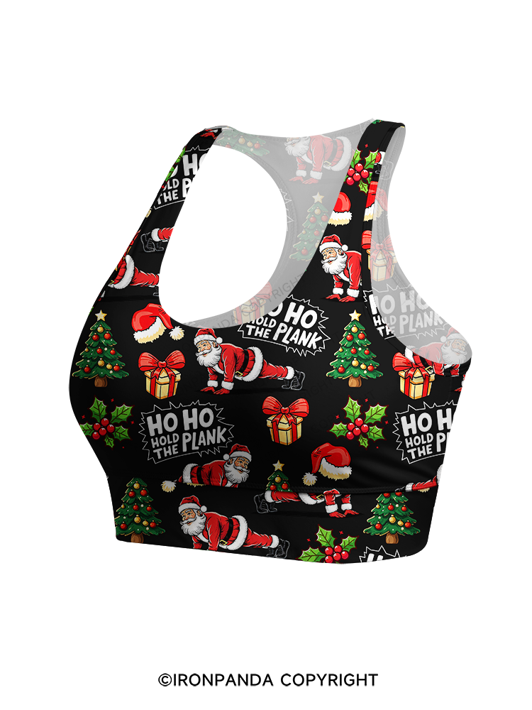 Ho Ho Hold the Plank Racerback Sports Bra