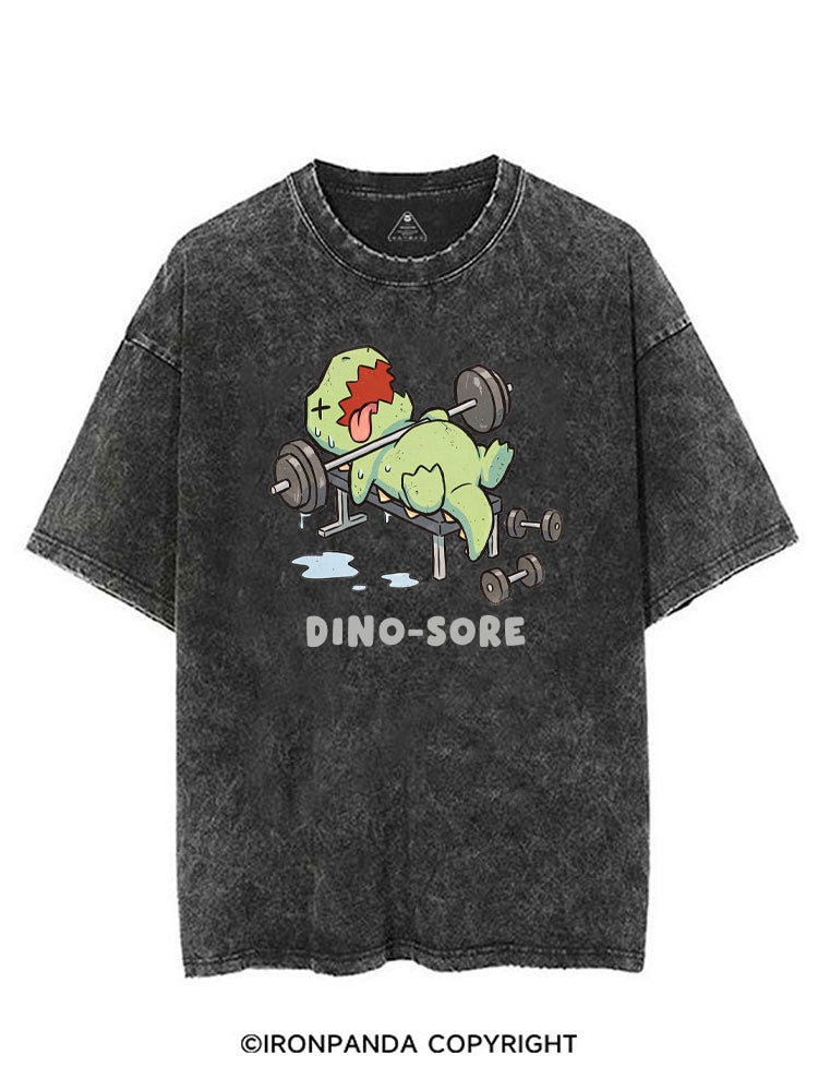 DINO-SORE FUNNY VINTAGE GYM SHIRT