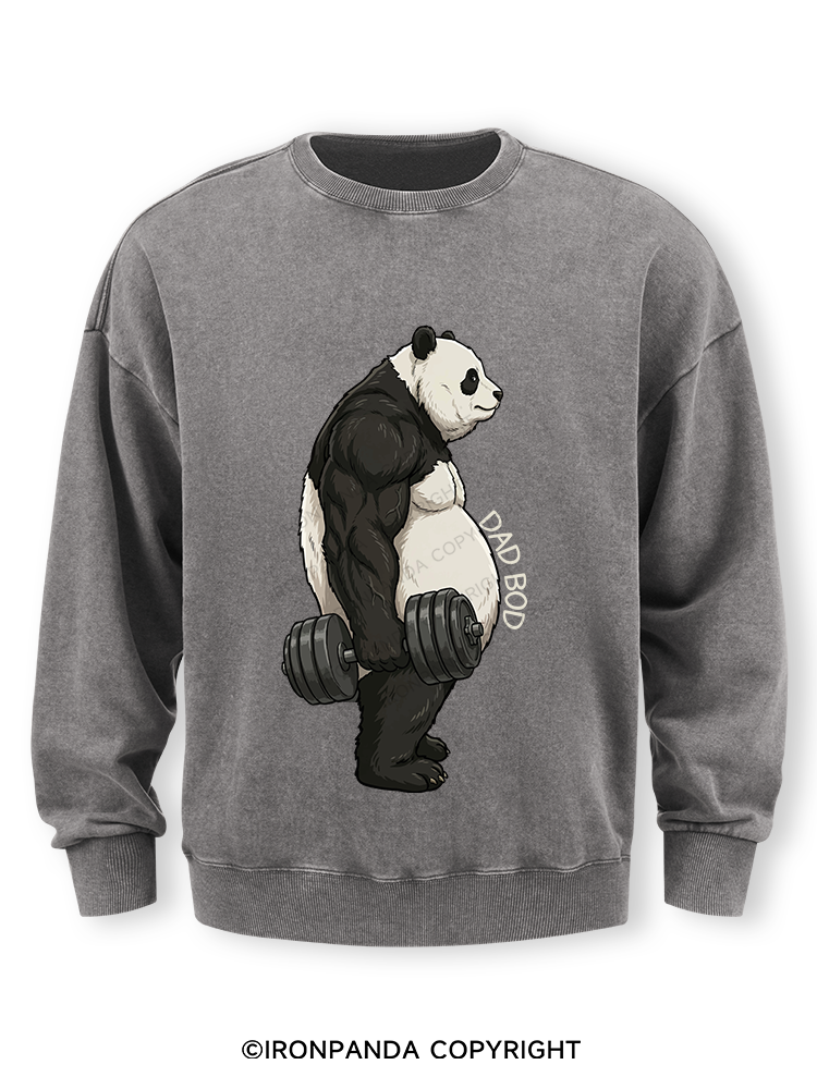 Dad Bod Panda Washed Sweatshirt