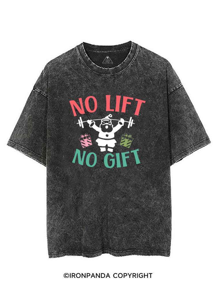 NO LIFT NO GIFT FUNNY CHRISTMAS VINTAGE GYM SHIRT