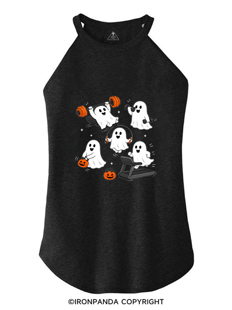 GHOST HALLOWEEN WORKOUT FITNESS ROCKER COTTON TANK