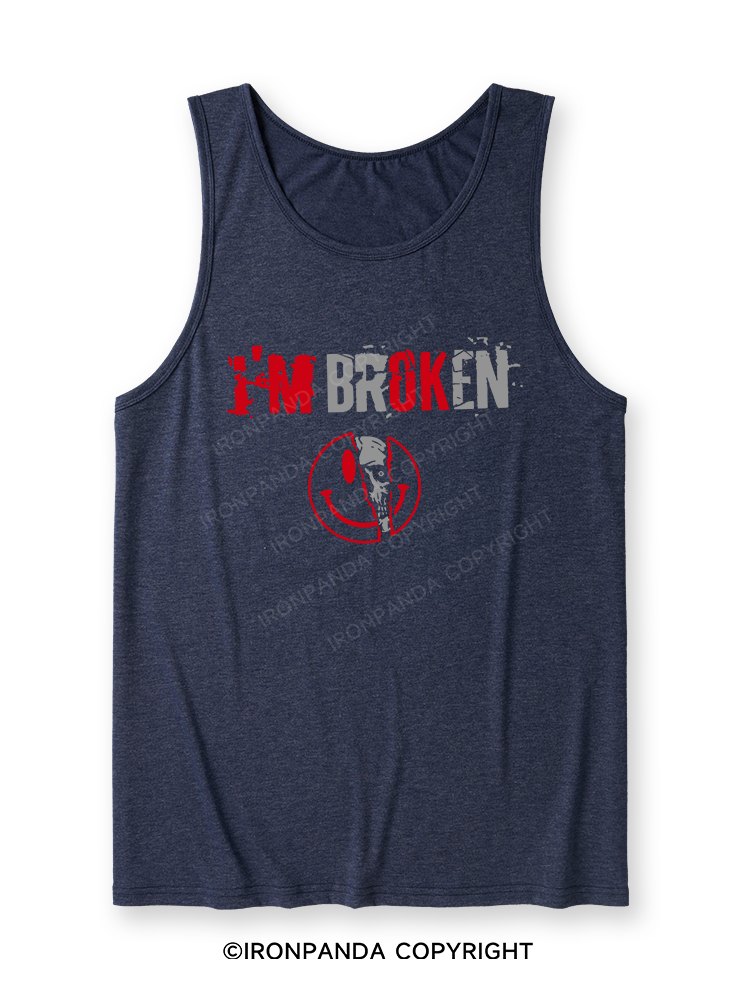I’m Broken And Smiling Ultra Soft Heather Tank