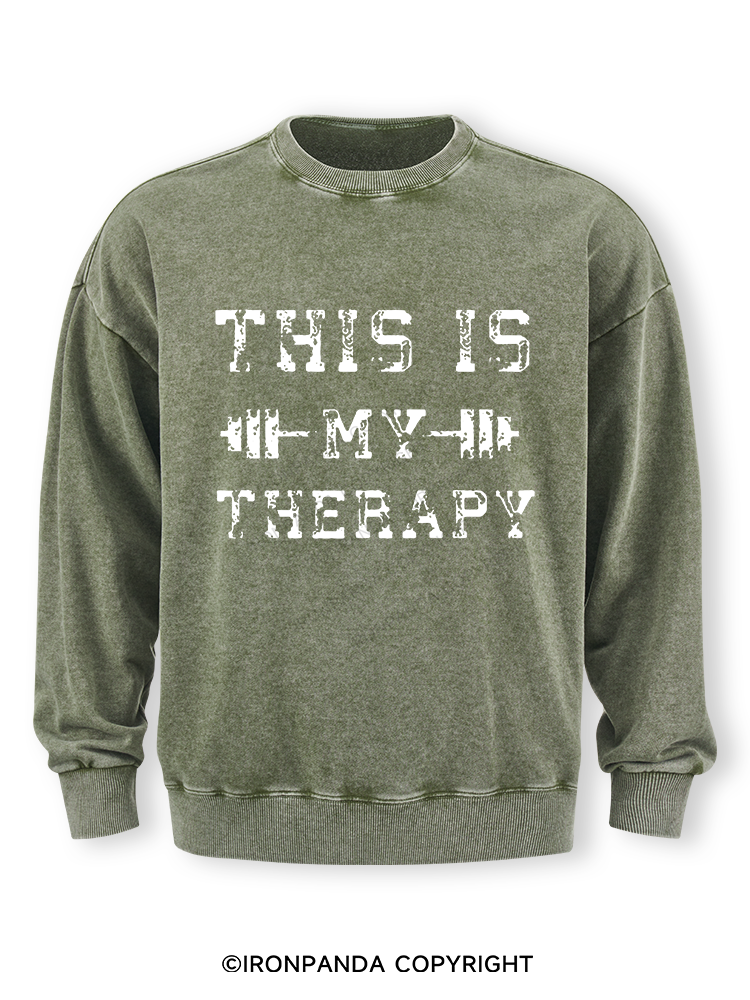 This Is My Therapy Washed Sweatshirt