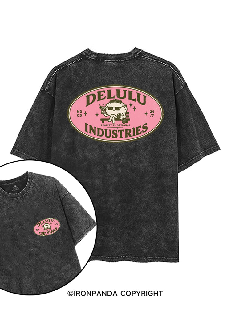 DELULU INDUSTRIES REALITY IS OPTIONAL printed Gym Shirt