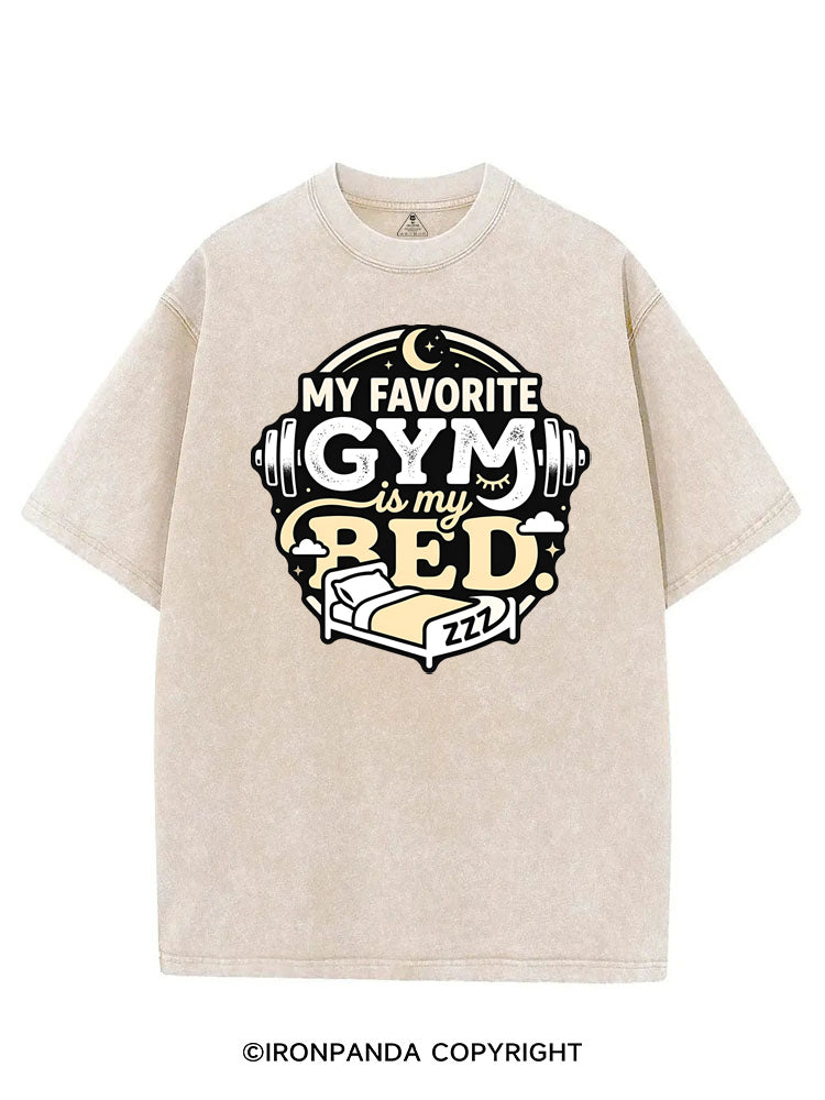 MY FAVORITE GYM IS MY BED VINTAGE GYM SHIRT