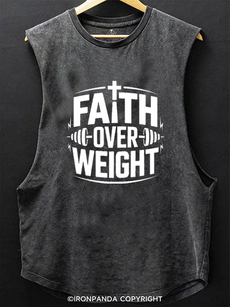 Faith Over Weight Scoop Bottom Cotton Tank