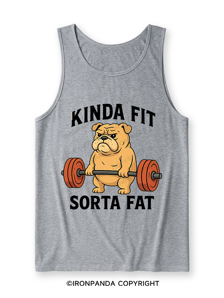 Kinda Fit Sorta Fat Dog New Ultra Soft Heather Tank