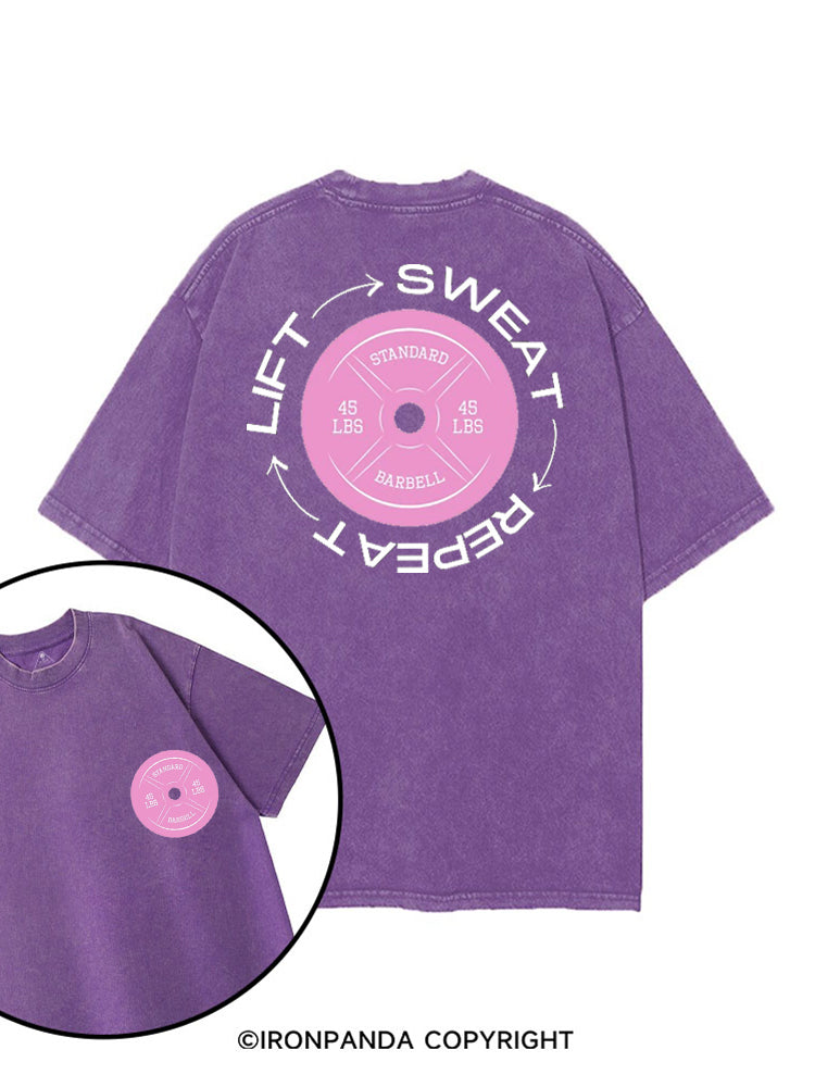 LIFT SWEAT REPEAT WORKOUT printed Gym Shirt